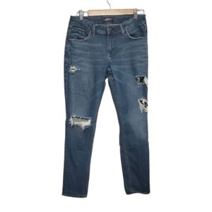 Silver Jeans Co Jeans Mens Sz 29 Blue Embelliahed Stylish Distressed Ripped Sam